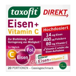 Taxofit Żelazo + Witamina C Direct Granulat, 20 szt