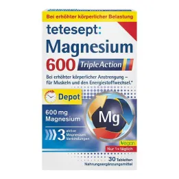 Tetesept Magnesium 600 Triple Action tabletki powlekane, 30 szt