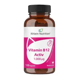 Witamina B12 Activ 1000 µg wysoka dawka + kapsułki wegańskie, 120 sztuk