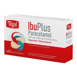 Togal Ibuplus Paracetamol 200 mg / 500 mg tabletki powlekane, 20 tabletek