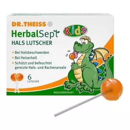 DR.THEISS HerbalSept Neck Lollipops Kids 6 szt. cukierków, 6 szt