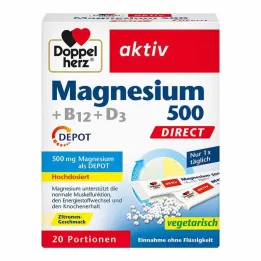 Doppelherz Magnez 500 + B12 + D3 Depot Direct Pellet, 20 szt
