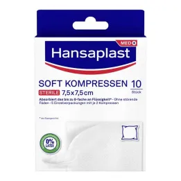 Kompresy miękkie Hansaplast 7,5x7,5 cm sterylne, 5x2 sztuki