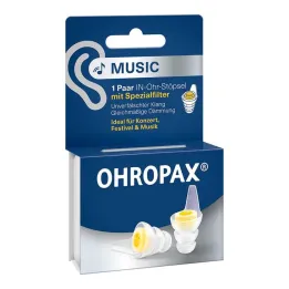 Wkładki douszne z filtrem muzycznym Ohropax, 2 sztuki