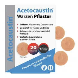 Plastry na brodawki acetokaustinowe, 20 sztuk