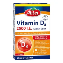 Abbey Witamina D3 2500 j.m. minitabletki, 50 szt