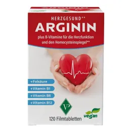 Arginina Serce Zdrowe + Witamina B1 + B6 + B12 + Tabletka z Kwasem Foliowym, 120 szt