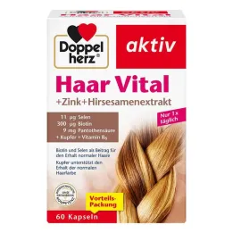 Doppelherz Hair Vital + Cynk + Kapsułki Jaglane, 60 szt