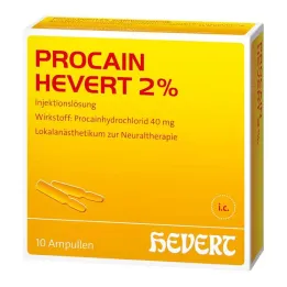 Procaine Hevert 2% roztwór do wstrzykiwań w ampułkach, 10x2 ml