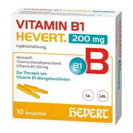 Witamina B1 Hevert 200 mg roztwór do wstrzykiwań ampułka, 10x2 ml