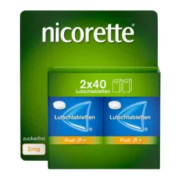 Nicorette Fruit 2 mg pastylki prasowane, 80 szt