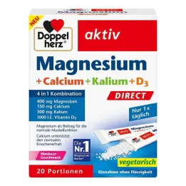 Doppelherz Magnez + Wapń + Potas + D3 Direct Pellets, 20 szt