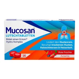 Mucosan pastylki do ssania czerwone owoce, 16 szt
