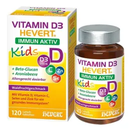 Witamina D3 Hevert Immun Aktiv Kids pastylki do ssania, 120 szt
