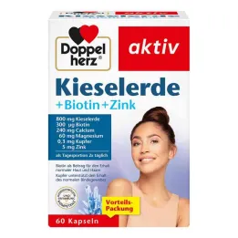 Doppelherz krzemionka + biotyna + cynk w kapsułkach, 60 szt
