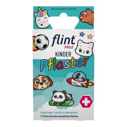 Plastry dla dzieci Flint Med 13x22mm hipoalergiczne sens., 12 szt