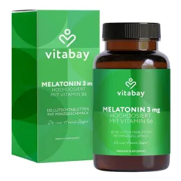 Melatonina w wysokiej dawce 3 mg + witamina B6 wegańska Lut., 120 szt